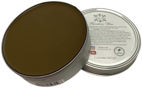 Nordic Chic Dark Wax | 200ml | Colour Dark | Based on All Natural Ingredients | for furniture, wood and chalk painted furniture