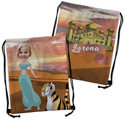 LolaPix Personalisierter Rucksack mit Namen und Foto. Mit Kordelzug. String Bag. Schulrucksack. Schwimmrucksack. Kindertasche. Beutel. Gym Bag. Originelle Geschenke. Vaiana