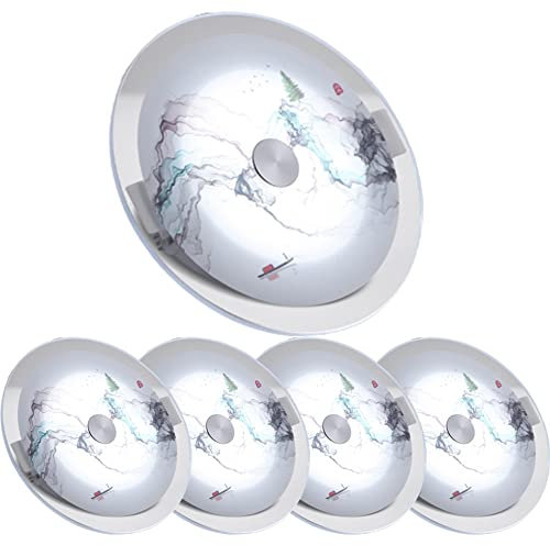 YHQSYKS 5 Stück LED-Downlight, Schallwandverkleidung 5 W / 9 W dimmbares chinesisches LED-Einbau-Downlight ultradünnes rundes Panel-Licht eingebettetes Lochlicht Innendekorationsbeleuchtung