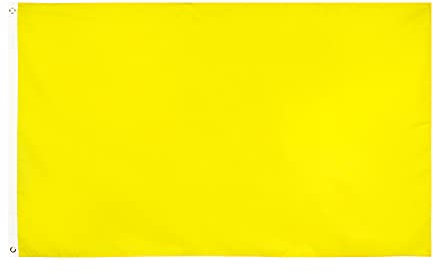 Bandiera Giallo 90x150 cm Bandiere Giallo Poliestere Festival 2 Occhielli in Metallo all'Aperto Celebrazione per Feste Decorazione per Sport da Giardino Scuola Compleanno Artigianato - 3 X 5 Piedi