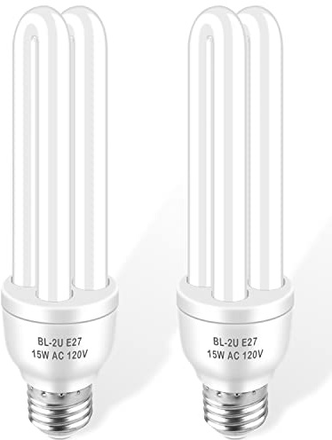 PACETAP E27 15W 2U Type Replacement Bulb, 2 Pack, Compatible with Most Models Indoor Outdoor Lamp