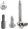 FarDeer acier inoxydable vis de sécurité vis en tôle torx vis en tôle M4 de sécurité argent vis antivol et inviolable. (M4*16mm * 50pcs)