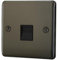 ASAB Master Telephone Socket - Black Nickel Shuttered, Easy to Install, Slim Design, Polished Finish