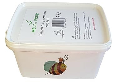 2 kg Melt and Pour Transparent Seifenbasis mit Honig SLES/SLS frei Soap base Rohseife Gießsen