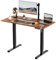 VonHaus Electric Standing Desk, Height Adjustable Sit Stand Desk w/Anti-Collision & Height Preset Technology, Cable Management & USB-C Charging, 120x60cm, Two Piece Rustic Desktop & Black Frame