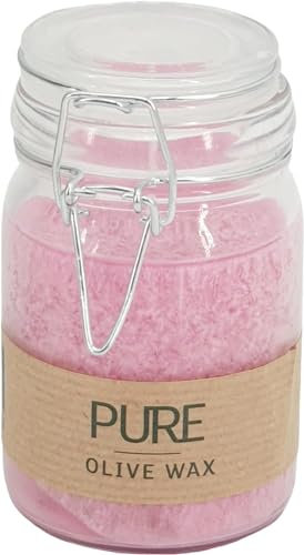 Kerze im Glas mit Deckel und Bügelverschluß - schöne Marken Haushaltskerze 60056 fuchsia unparfümiert vegan