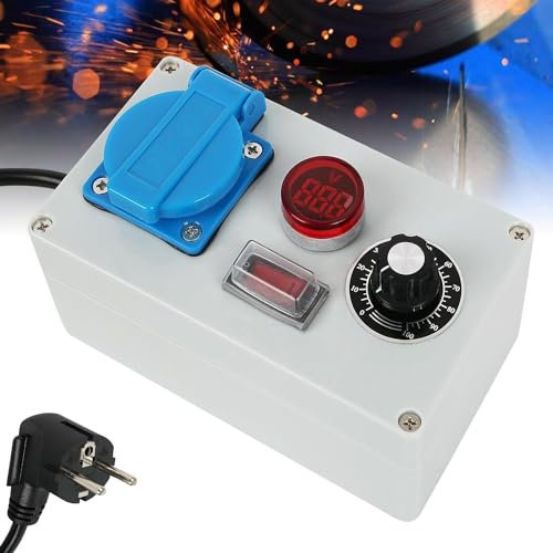 Dimmerschalter, Elektrischer Spannungsregler,2000W Leistungsregler Drehzahlregler Motor Spannungsregler 230v Dimmer Steckdose