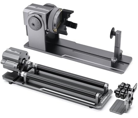 ATOMSTACK R1 PRO Laser Rotationswalze Rotary Roller Erhöhungen Rotation Laser Gravur Maschine Kompatibel den Meisten Gravurmaschinen für Unregelmäßige Sphärische Zylindrische Objekte