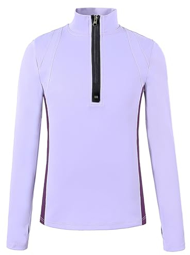 Momkonzz Kids Clothes Girls Tshirt Children Long Sleeve Shirts High Collar Tops Zip Up Pullover 5-14 Years