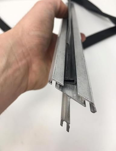 66 Greenhouse Door Seals, Rubber Draught Excluder Strips, Halls/AGL Branded, fit Some Other Makes e.g Elite and Crittall Greenhouses Using Bars with 10mm Bolt Channels. Pair of 66 Inch / 167cm Parts