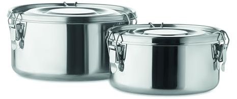 PromotionGift - Stainless Steel lunchboxes 450 and 900 ml, Set of 2
