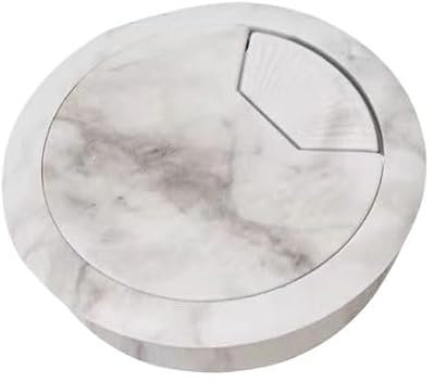 Desk Cable Grommets,Desk Cable Hole Covers,2PC 50/60mm Desk Table Plastic Wood Grain Cable Hole Cover PC Computer Desk Round Wire Tidy Grommet Hardware(60mm,Style 4)