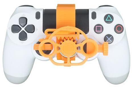 Mini-volant pour PS4 manette de jeu Impression 3D Simulateur de conduite Auxiliaire de remplacement léger Accessoires pour volant de course Expérience de jeu amusante (Tempered)