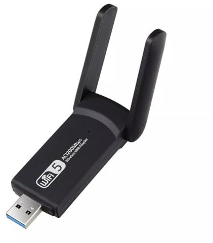 WiFi Dongle | 1300Mbps Wifi Adapter | 3.0 USB WiFi 5dBi Dual Band | 2.4GHz/5GHz | Wireless Adapter | PC/Desktop/Tablet/Laptop | Support Windows 11/10/8/7/Vista/XP, Mac OS | No CD