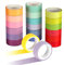 Luziyun 20 Rollen Klebeband Bunt, Washi Tape Set, 5mx15mm DIY Deko Klebeband, Gewebeband Bunt, Regenbogen Masking Tape, Washi Tape Kinder für Klebeband Scrapbook, Bullet Journaling