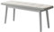 Farmhouse Sitzbank mit Schuhregal, gepolstert, für Wohnzimmer, Esszimmer, 140 cm, Weiß