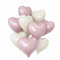 Herz Folienballon Weiß Creme, 10 Stück 18 Zoll Beige Herz Folien Luftballons Heliumfolie Herzförmige Ballons für Geburtstag Babyparty Hochzeit Verlobung Valentinstag Dekorationen (creme rose)