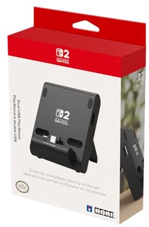 HORI PlayStand à double USB pour Nintendo Switch 2 – Sous licence officielle Nintendo