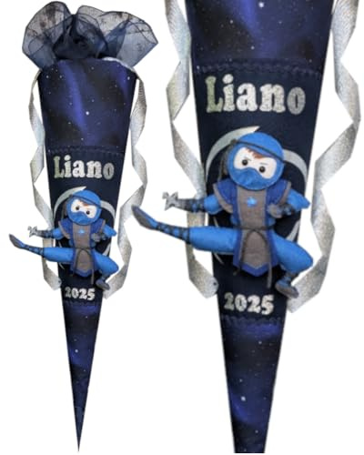 Genäht Schultüte passend zum ninja Master Ninja,für jungen,Wunschname,stoff zuckertüte,mit Name versehen