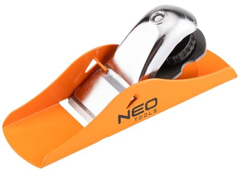 NEO TOOLS Handhobel 163x45mm, Präzisions-Holzhobel aus Gusseisen mit 42mm | Klinge aus 65MN Stahl, Verstellbar, Ideal für Modellbau, Holzarbeiten & präzise Feinarbeiten