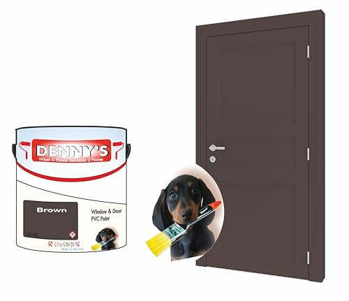 Window & Door PVC/UPVC Paint, 500ml, Available in Matte Gloss Sation Finish Metallic Colours and Solids (Brown)