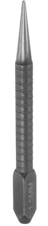 QUARKZMAN Pointeau Centrale 1.5mm Acier Au Carbone Anti-Dérapant Percuteur À Clous Alignement Conique Outil À Pointe Centrale Pour Plastique Métal Bois Marquage