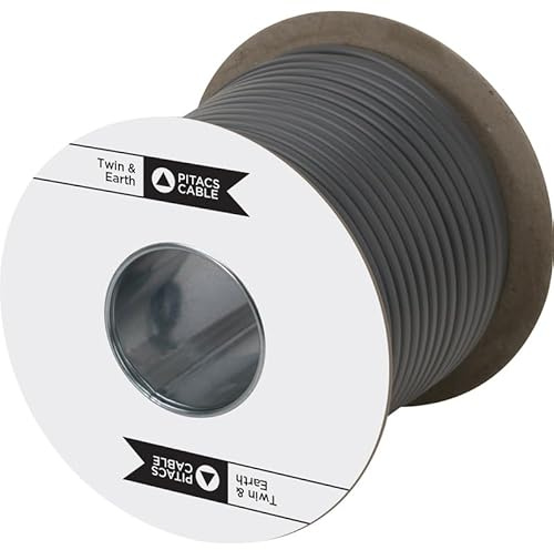 ABS Twin & Earth Cable - 6242Y - 2.5mm² Grey PVC Insulated Cable - 100m Drum -BASEC-approved