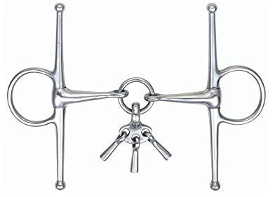 Shires - Gelenk-Trense Schenkeltrense (4,5 in) (Silber)