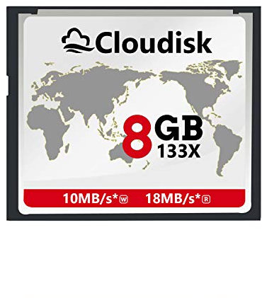 Cloudisk Compact Flash Card 8GB CF 2.0 Kartenleistung für DSLR Kamera, Vintage Digitalkamera und Industrie Ausrüstung (8GB CompactFlash)