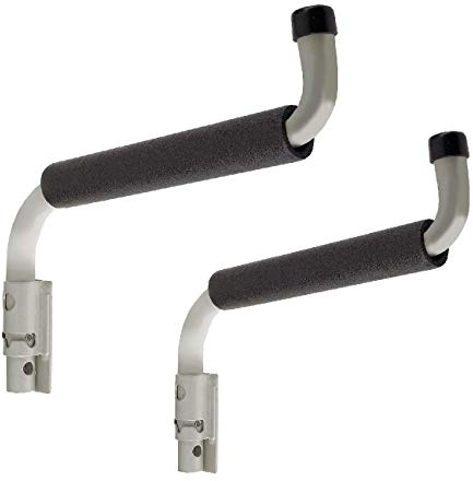 Home Smart 2 x Large Padded Swivel Wall Hooks Ideal for Mountain Bikes, Canoes & Kayak Boats