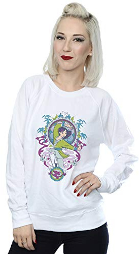 Disney Women's Mulan Ornamental Sweatshirt White X-Large