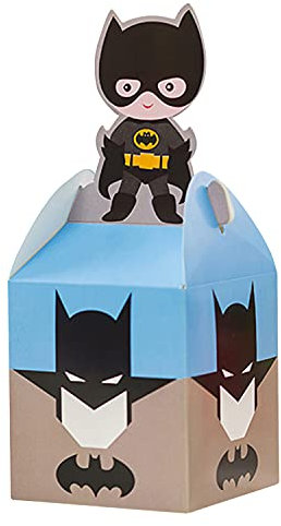 Qemsele Scatole Borse Festa per bambini, 20 Pcs Scatole Caramelle scatole di regalo Borse Sacca Sacchettini del per Tema riutilizzabile Festa di Compleanno Bambini bomboniare Sacchetto Festa (Bat)