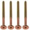 90mm Furniture Wood/Timber Connector Screws Hex Drive Steel Flat Head Set of 4