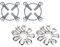 Briana Williams 2 Paar Silber Fake Brustwarzenpiercing Nippelring Blumen Chirurgenstahl Non Piercing Brust Schmuck
