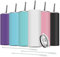 Deitybless 6 Stück Edelstahl Skinny Tumbler, 590 ml, doppelt isolierter Wasserbecher mit 6 Strohhalmen und 3 Bürsten, Vakuum-Reisebecher, Geschenk für heiße und kalte Getränke mit Reinigung