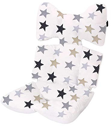 Baby Sitzauflage Kinderwagen Sommer,Sitzauflage Kinderwagen Atmungsaktiv,Baby Sitzauflage Baumwolle,Baby Sitzauflage Buggy,Universal Kinderwagen Sitzauflage,Kinderwagen Einlage (D)