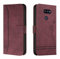 QIWEIQING Kompatibel mit Handyhülle für LG K40S Hülle, Handy LG K40S Hülle, Leder Flip Etui Handytasche Schutzhülle für LG K40S Case Red Wine HX