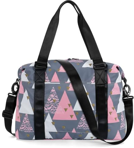 HAWEE Femme Homme Grand Sac de Voyage Weekend Sac de Sport Étanche Gym Duffel Bag Pliable Sac Polochon à Bandoulière pour Voyage Natation Camping Yoga Fitness