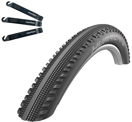 1 x Schwalbe Hurricane Performance Fahrradreifen E-50 57-622 (29 x 2.25) inkl. maxxi4you Reifenheber