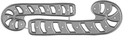 Rayher Stanzschablone Zuckerstangen, für Kartengestaltung, Scrapbooking und vieles mehr, Set 2teilig, 2 - 2,6 cm x 5,7 - 7,7 cm, Prägeschablonen, Stahl, 50271000