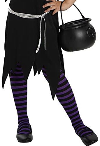 Funidelia | Calze viola e nere per bambina Streghe, Maghi, Horror - Accessori per bambini, accessorio per costume - Viola