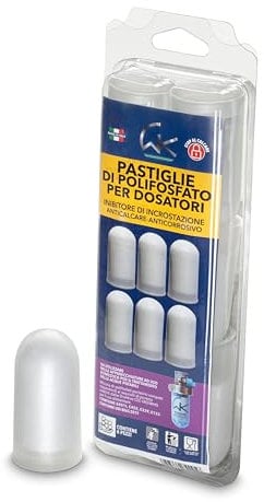 WK - Polifosfati per Caldaia, Ricarica Universale da 6 Pastiglie di Polvere Concentrata per Filtrazione Acqua, Funge da Anticalcare e Anticorrosivo