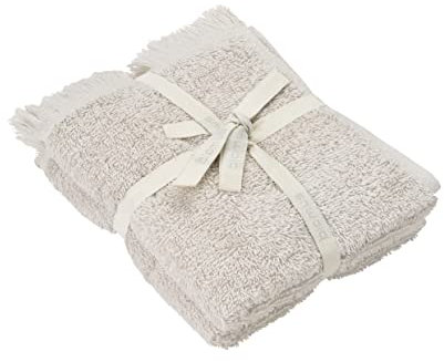 Blomus Set 2 Gästehandtücher -FRINO- Handtuch aus 100% Bio-Baumwolle 30 x 50 cm (Moonbeam)