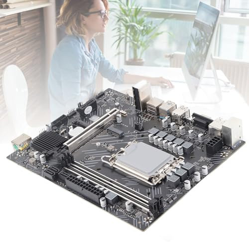 Annadue H610 Motherboard for Intel 1700 for Intel H610, LGA 1700 Gaming Motherboard for M.2 Core 12 Generation CPU, Desktop Computer Motherboard Supports 2 X DDR4 Memory Bank