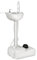 COSTWAY Évier de Camping à Pompe à Pied Portable avec Réservoir d'eau de 17L et Distributeur de Savon, Support de Lavage des Mains Roulante avec Porte-Serviettes pour Jardin Randonnée
