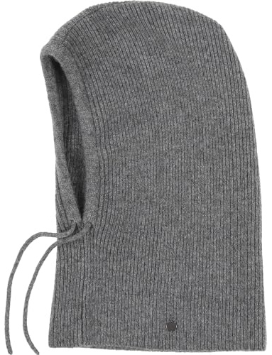 FRAAS Damen Kapuzenschal - warme Strickmütze mit Rippenmuster - Sustainability Edition Grau