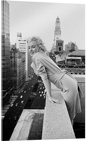 Posterlounge Marilyn Monroe in New York Acrylglasbild von Celebrity Collection 60 x 90 cm Schwarz-Weiß Wandbilder Wanddeko