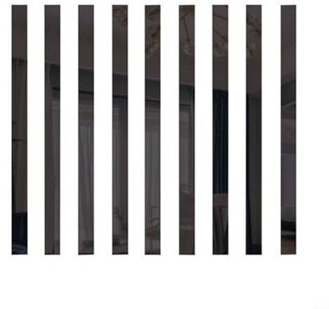 10S Stück Selbstklebend Wandaufkleber Lange Streifen Acryl Spiegel Mosaik Wandaufkleber Spiegel-Wanddekoration, Abnehmbare Wohnzimmer Schlafzimmer Dekor
