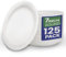 GreFusion 7 Inch Disposable Small Paper Plates [125 Pack] 100% Compostable Sugarcane Heavy-Duty Plates