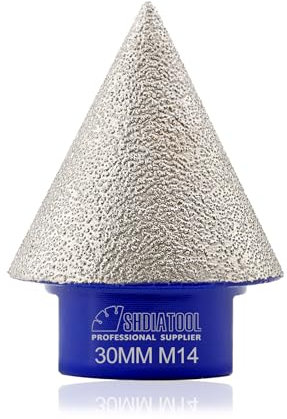 SHDIATOOL Diamond Beveling Chamfer Bits 30mm x M14 Countersink Drill Bits for Tile Marble Ceramic Trimming Finishing Cleaning Enlarging Existing Holes